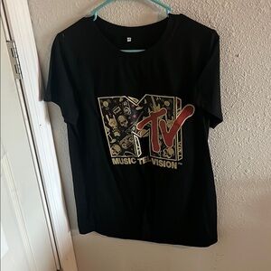 MTV Black Short Sleeve Tee